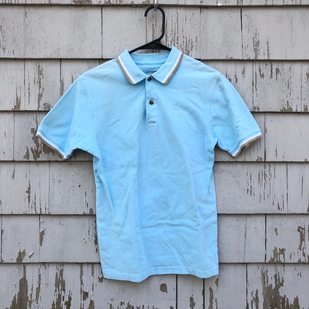 Dockers Boys Baby Blue Golf Shirt